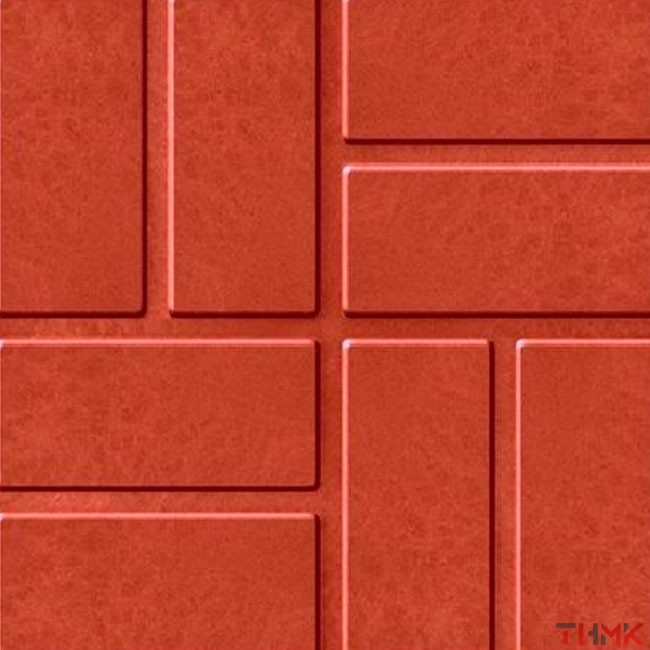 Плитка тротуарная 8 кирпичей красная 400x400х50 мм